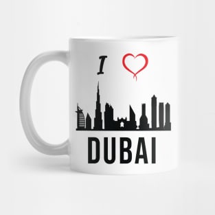 I love Dubai Skyline Arab Emirates Middle East Design Mug
